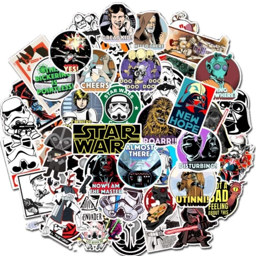 2/$10  50 Piece Star Wars Themed Sticker Pack